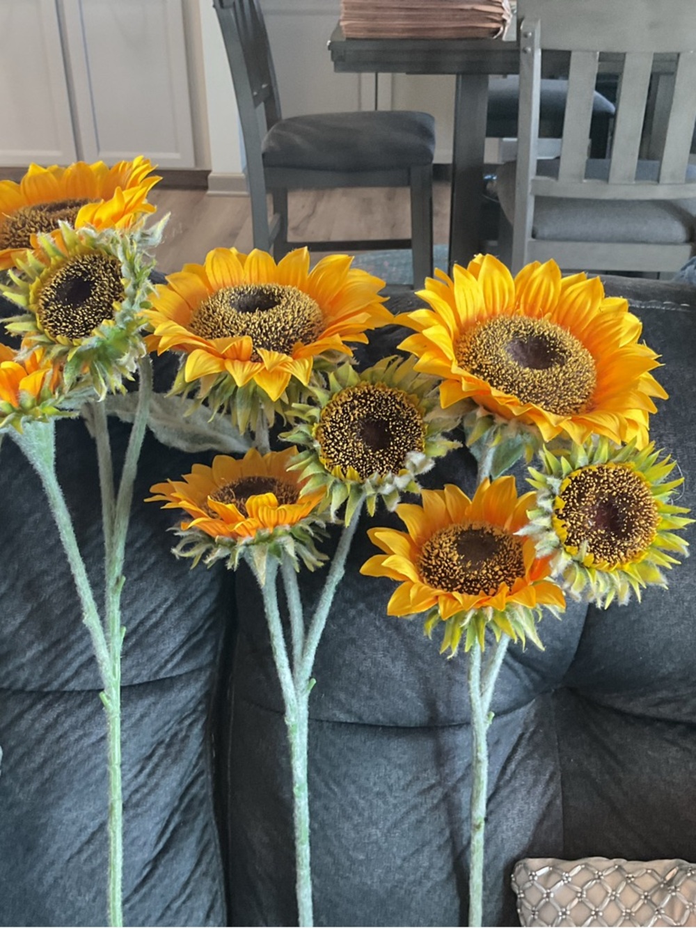 Pier 1 Bright Yellow Sunflower Faux Stem Bundle